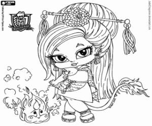 Colorear Jinafire Long, Monster High Baby