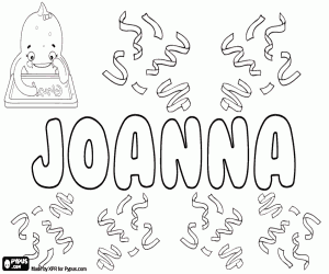 Colorear Joanna, nombre en varios idiomas