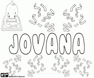 Colorear Jovana, nombre serbio