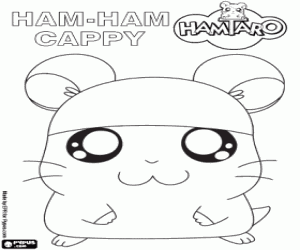 Colorear El joven Ham-Ham Cappy, Hamtaro