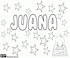 Colorear Juana, nombre español