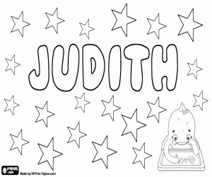 Colorear Judith, nombre femenino