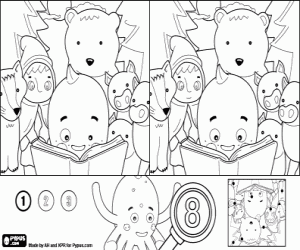 Colorear Juego Pypus y cuentos infantiles