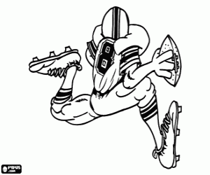 Colorear Jugador con el balón en la mano