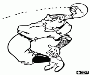 Colorear Jugador de beisbol defensivo