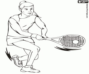 Colorear Jugadora de tenis en los Juegos