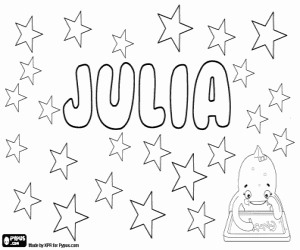 Colorear Julia, nombre en muchos idiomas