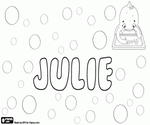 Colorear Julie,nombre en varios idiomas