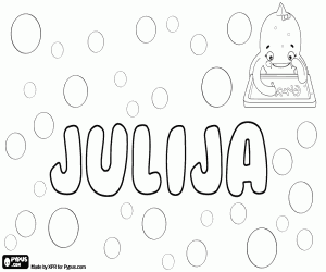 Colorear Julija, nombre en muchas lenguas