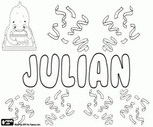 Colorear Julián, nombre en varios idiomas