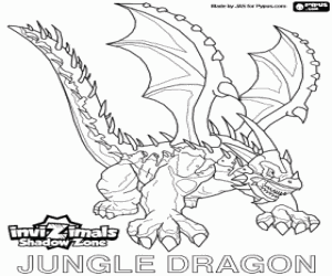 Colorear Jungle Dragon, Invizimals LOD