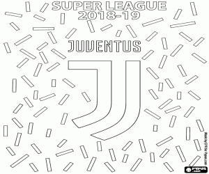 Colorear Juve, campeón 2018-2019
