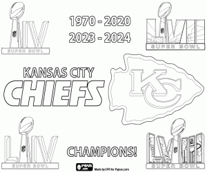 Colorear Kansas City Chiefs, SuperBowl x4