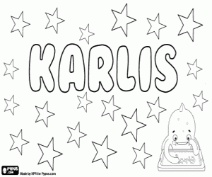 Colorear Karlis, nombre masculino