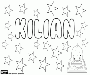 Colorear Kilian, nombre para niño