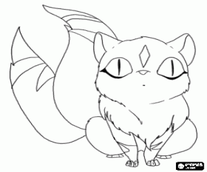 Colorear Kirara, el gato de Inuyasha