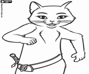 Colorear Kitty, amiga de Gato con Botas