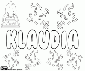 Colorear Klaudia,nombre en varias lenguas