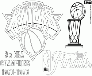 Colorear Knicks, campeones NBA 2026