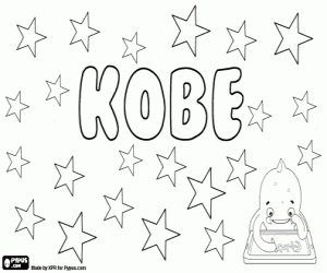 Colorear Kobe, nombre diminutivo