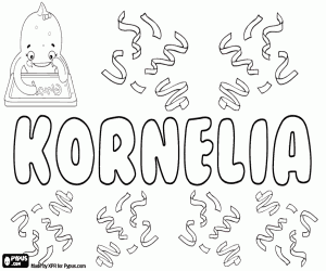 Colorear Kornelia,nombre de origen latino