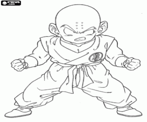Colorear Krilin, primer rival de Son Goku