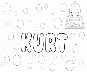 Colorear Kurt, nombre alemán para niño
