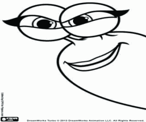 Colorear La cara del caracol Fuego