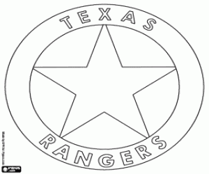 Colorear La estrella de Ranger de Texas