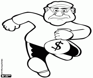 Colorear El ladrón con el botín