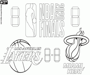Colorear Lakers vs Heat, Finales NBA 2020