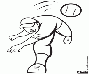 Colorear El lanzamiento del béisbol