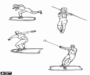 Colorear Lanzamientos en el atletismo