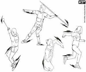 Colorear Los lanzamientos en Olimpiadas