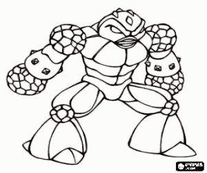 Colorear Lanzapiedras, un Gormiti