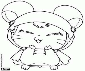 Colorear Lapis, un hámster de Hamtaro
