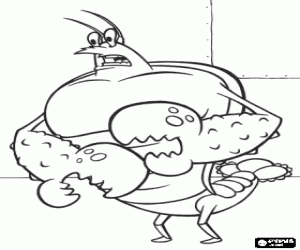 Colorear Larry, personaje de Bob Esponja