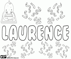 Colorear Laurence, nombre unisex