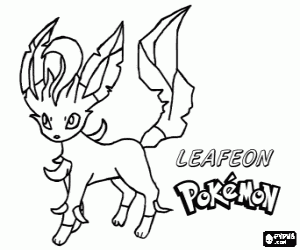 Colorear Leafeon, Pokémon