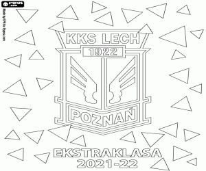 Colorear Lech Poznan, campeón 2021-2022