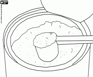 Colorear La leche en polvo con cuchara