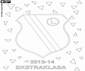 Colorear Legia Varsovia,campeón 2013-2014