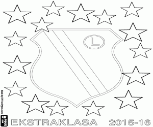 Colorear Legia Varsovia,campeón 2015-2016