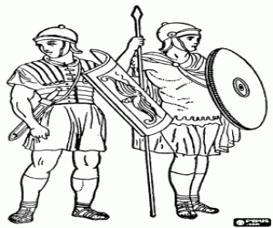 Colorear Los legionarios romanos