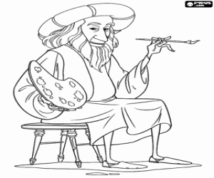 Colorear Leonardo da Vinci en Florencia