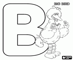 Colorear La letra B de Sesame Street