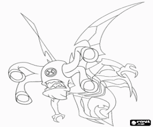 Colorear Libélulo,insecto alien de Ben 10