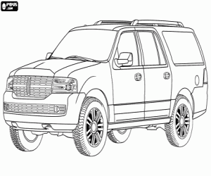 Colorear Lincoln Navigator, un coche Ford