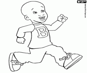 Colorear Little Bill con su camiseta