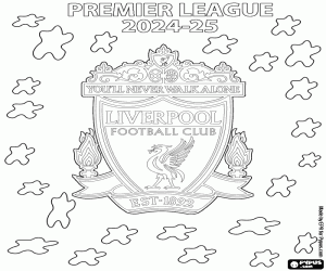 Colorear Liverpool FC, campeón 2024-2025